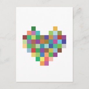 Pixel Heart Postcard