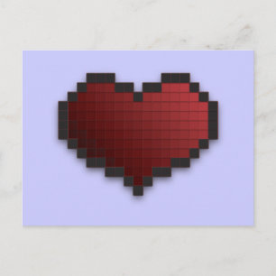 Pixel Heart Postcard