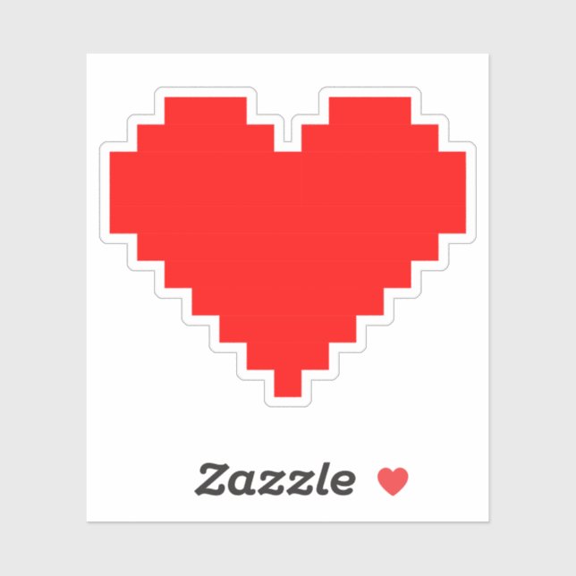  Pixel Heart – Retro Gaming Sticker (Sheet)