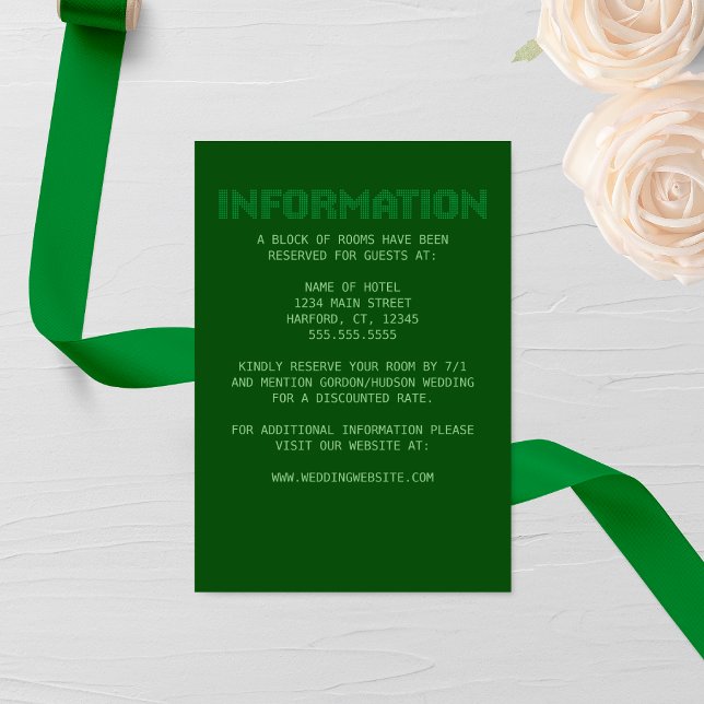 Pixel "Information" Mariage carte de boîtier (Créateur téléchargé)