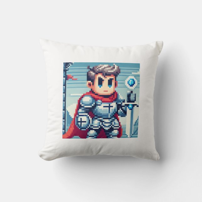 Pixel Knight Pillow (Front)
