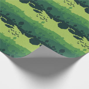 Pixel Landscape Pattern Wrapping Paper