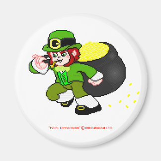 Pixel Leprechaun Magnet 1