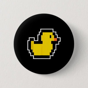 Pixel Little Duck 80s Video Game Halloween Costume 2 Inch Round Button