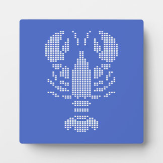 Pixel Lobster Emblem Mosaic Plaque