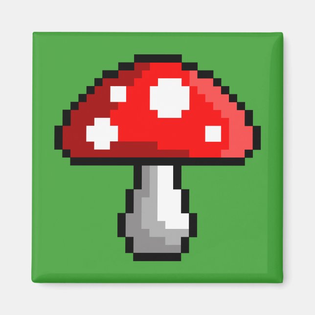 Pixel Magnet de champignons (Devant)