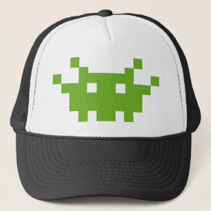 pixel monster oldschool gaming trucker hat