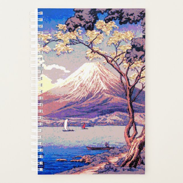 Pixel Mt Fuji du lac Yamanaka en Dusk Poster (Devant)