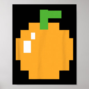 Pixel Orange 80s Video Game Costume Easy Group Hal Poster