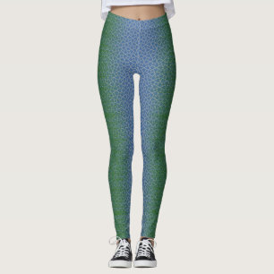 Pixel pattern 01.GRN.bw Lblue BG Leggings