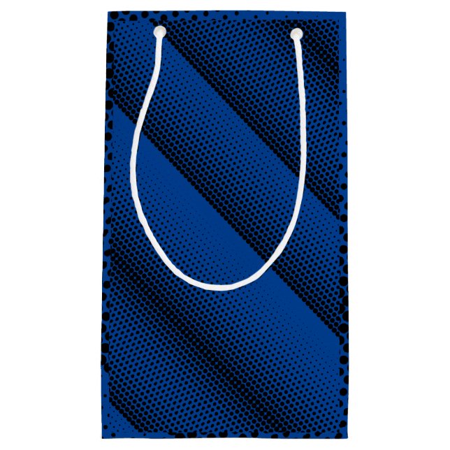 Pixel Pattern 08.B.w Blue BG Small Gift Bag (Front)
