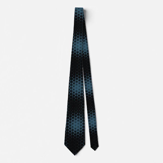 Pixel Pattern 10.B.bw Black BG Tie (Front)