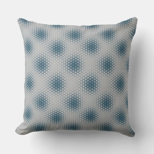 Pixel Pattern 10.B.bw LGrey BG Throw Pillow (Front)