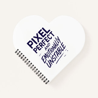 Pixel Perfect Heart Notebook