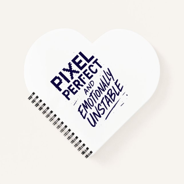 Pixel Perfect Heart Notebook (Front)