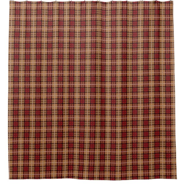 Pixel Plaid in Red and Gold (Front)