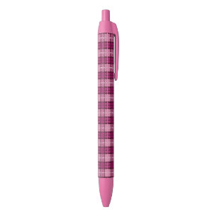 Pixel Plaid_Magenta-Black Black Ink Pen