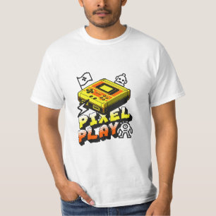 Pixel Play Retro Gaming T-Shirt - Vintage Gamer Gr