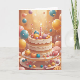Pixel Power Birthday Wishes Card