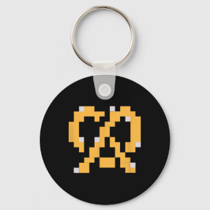 Pixel Pretzel 80s Video Game Easy Halloween Group  Keychain