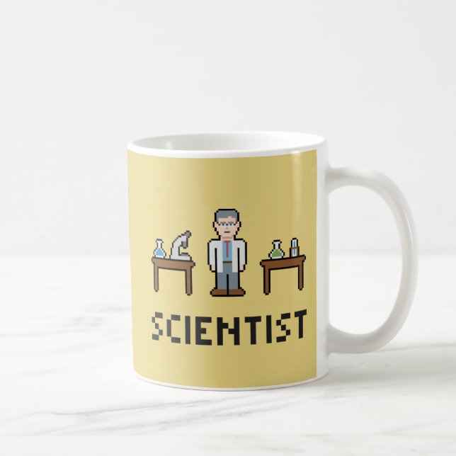 Pixel Scientist Coffee Mug (Right)