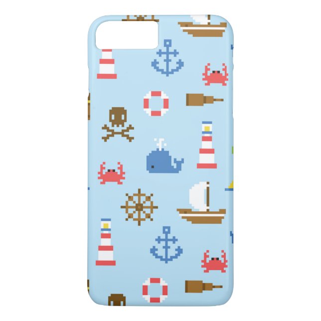 Pixel Sea Art Pattern Case-Mate iPhone Case (Back)