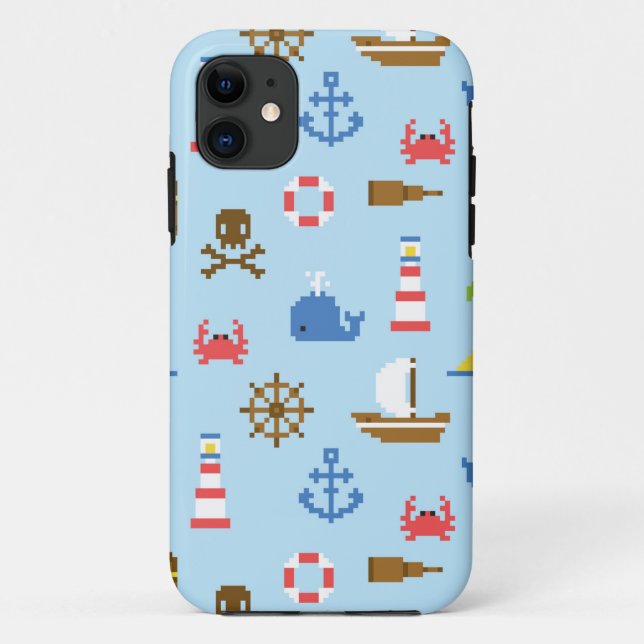 Pixel Sea Art Pattern Case-Mate iPhone Case (Back)