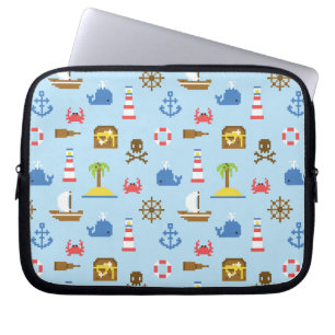 Pixel Sea Art Pattern Laptop Sleeve