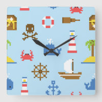 Pixel Sea Art Pattern