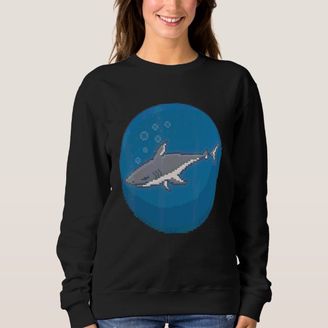 Pixel   Shark Underwater Sweatshirt (Front)