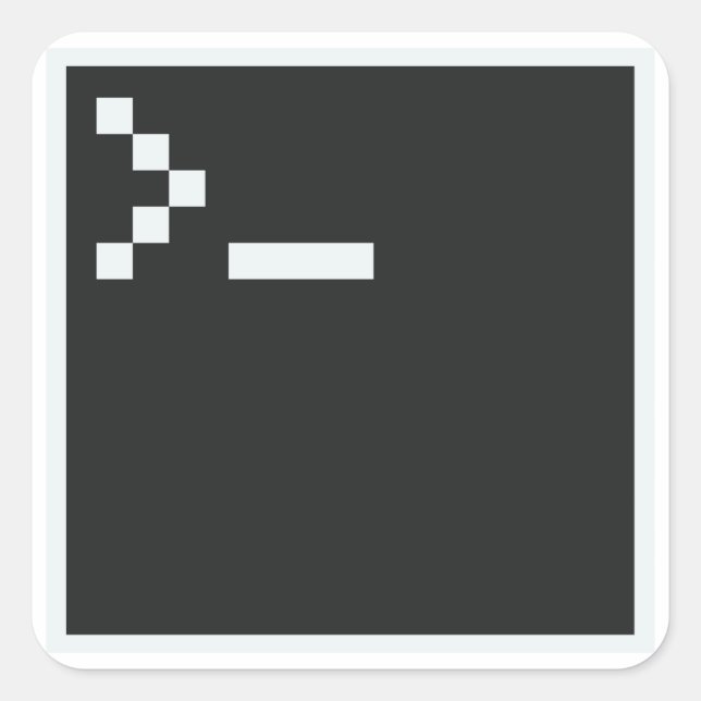 Pixel Shell Square Sticker (Front)