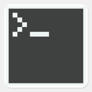 Pixel Shell Square Sticker