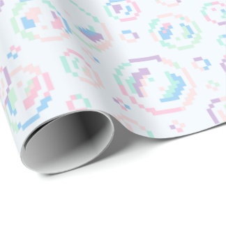 Pixel Soap Bubbles Pattern Wrapping Paper