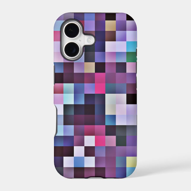 Pixel Squares iPhone 5 case -  purples (Back)