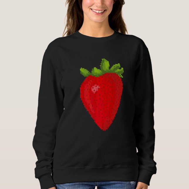 Pixel  Strawberry Sweatshirt (Front)