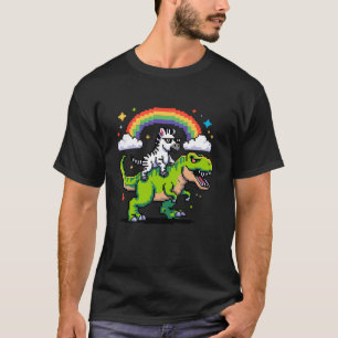 Pixel Style Art Zebra T-Rex Tyrannosaurus 8 Bit Gr T-Shirt