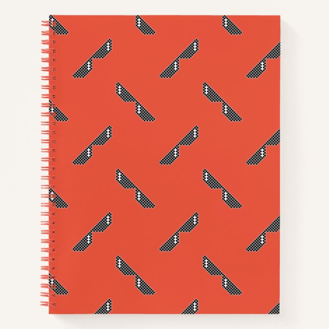 Pixel Sunglasses Pattern Notebook (Front)