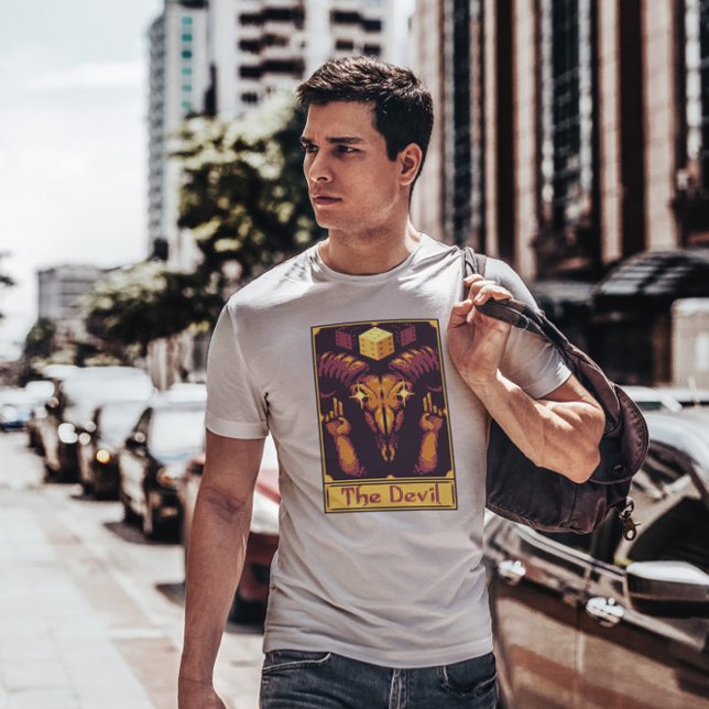 Pixel Tarot Card Devil T-Shirt (Creator Uploaded)