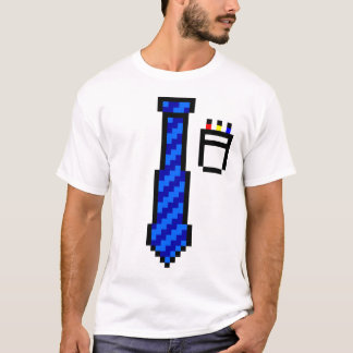 Pixel Tie with Pocket T-Shirt