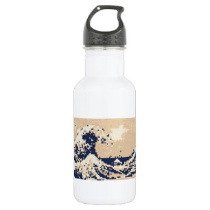Pixel Tsunami 8 Bit Pixel Art 532 Ml Water Bottle