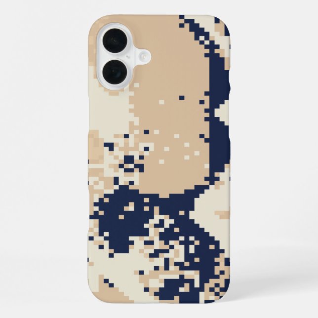 Pixel Tsunami 8 Bit Pixel Art iPhone Case (Back)