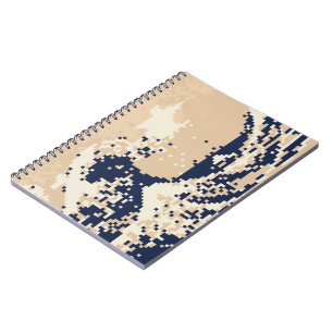 Pixel Tsunami 8 Bit Pixel Art Notebook