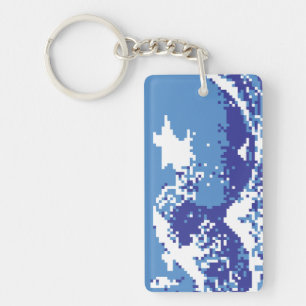 Pixel Tsunami bleu 8 bits Pixel Art