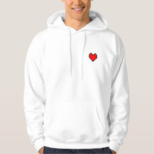 Pixel Video Game Heart Hoodie