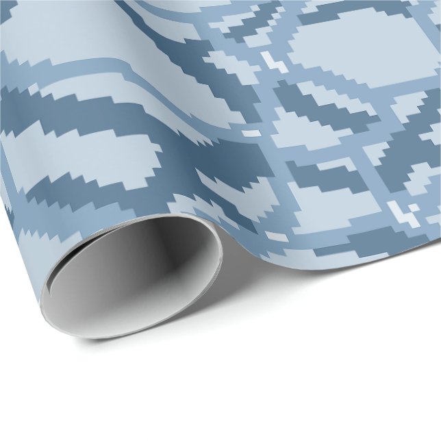 Pixel Water Ripple Pattern Wrapping Paper (Roll Corner)