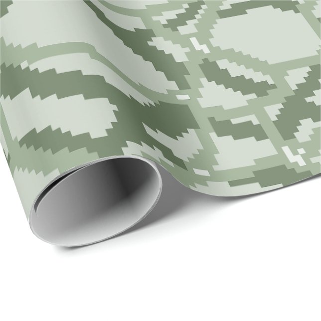Pixel Water Ripple Pattern Wrapping Paper (Roll Corner)
