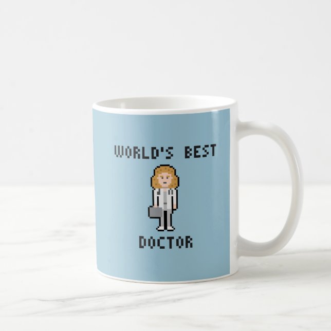 Pixel World's Best Doctor - Female Version - Mug (Right)