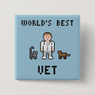 Pixel World's Best Vet Button