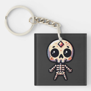 Pixelart Skeleton Keychain