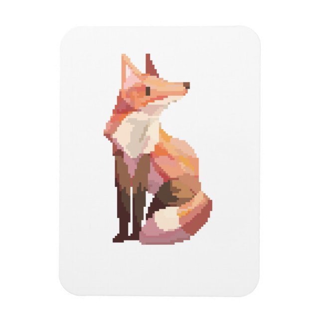 Pixelart, vos magnet (Vertical)